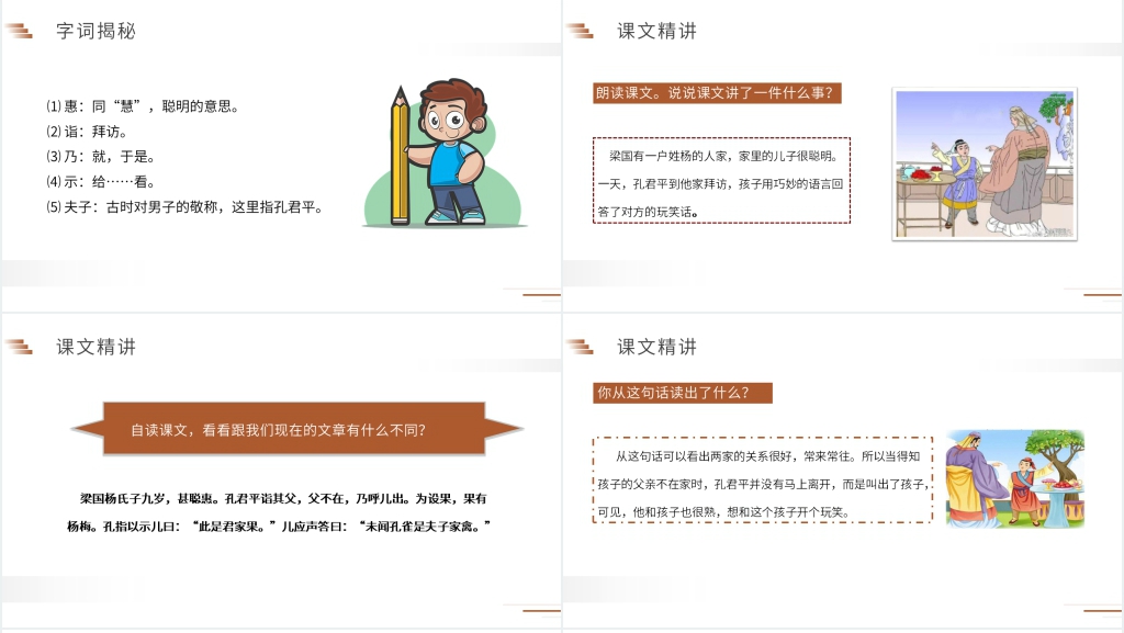 人教版五年级下册语文《杨氏之子》课文PPT课件 人教版五年级下册语文《杨氏之子》课文PPT课件