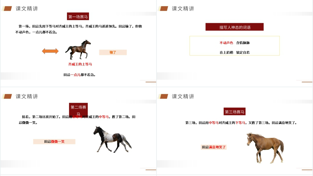 人教版五年级下册语文《田忌赛马》课文PPT课件 人教版五年级下册语文《田忌赛马》课文PPT课件