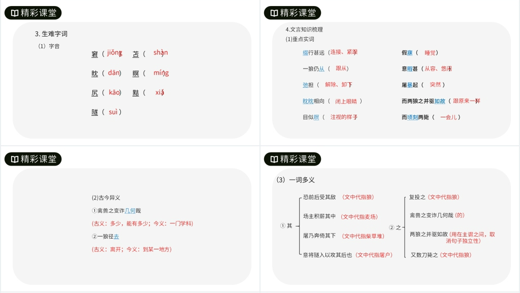 人教版七年级上册语文《狼》课文PPT课件 人教版七年级上册语文《狼》课文PPT课件