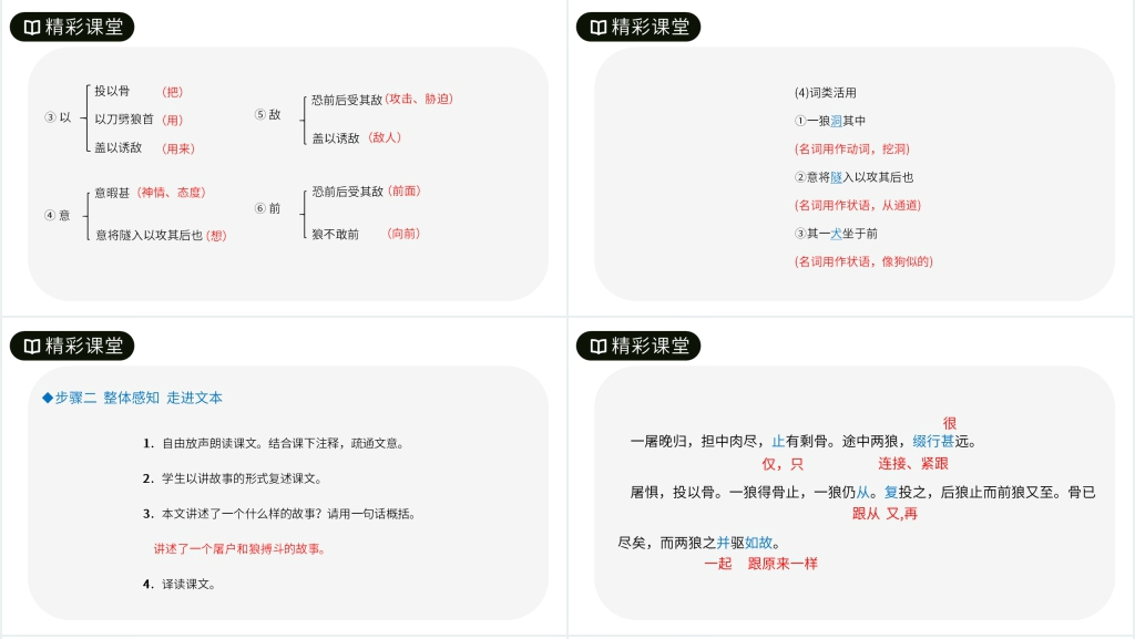 人教版七年级上册语文《狼》课文PPT课件 人教版七年级上册语文《狼》课文PPT课件