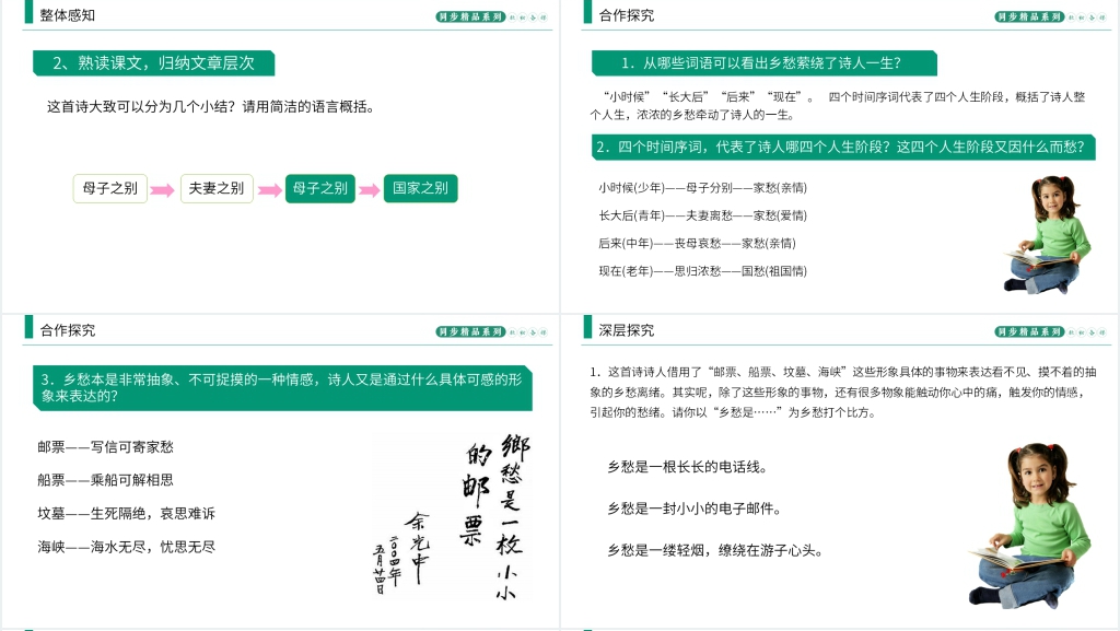 人教版九年级上册语文《乡愁》PPT课件 人教版九年级上册语文《乡愁》PPT课件