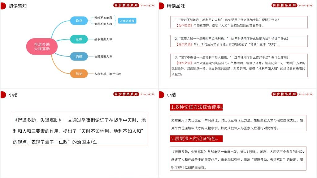人教版八年级上册语文《得道多助,失道寡助》教案PPT课件 人教版八年级上册语文《得道多助,失道寡助》教案PPT课件