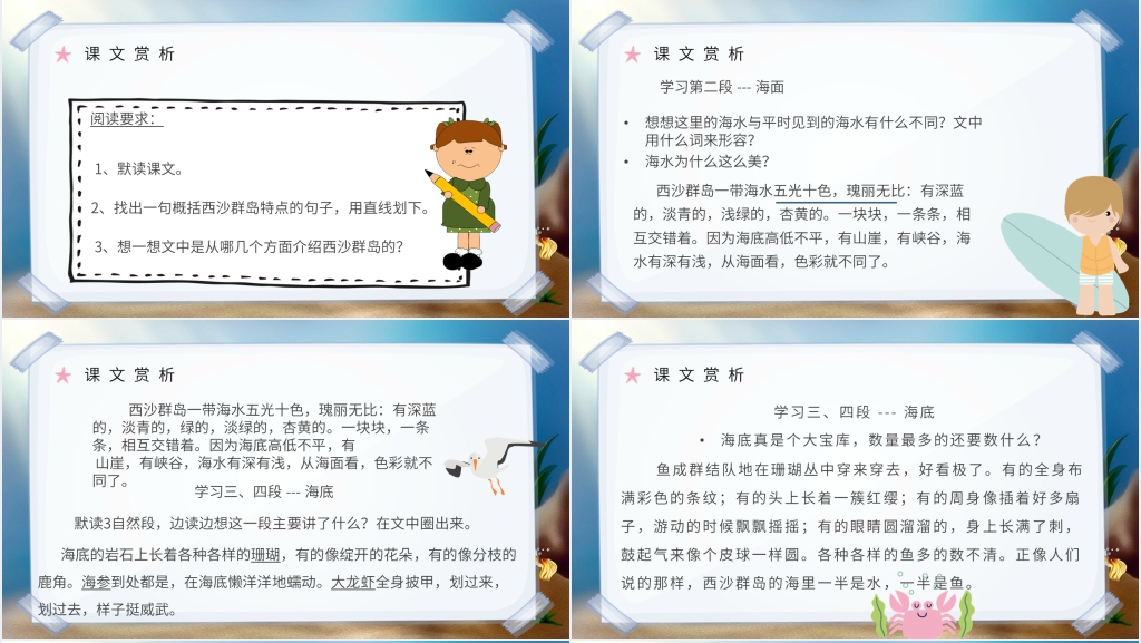 人教部编版小学语文三年级上册《富饶的西沙群岛》教学课件 人教部编版小学语文三年级上册《富饶的西沙群岛》教学课件