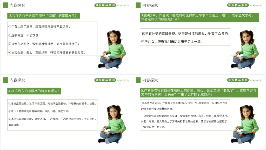 人教版八年级下册语文《在长江源头各拉丹东》教案课件 人教版八年级下册语文《在长江源头各拉丹东》教案课件