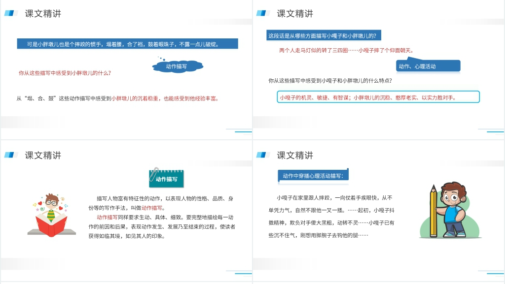 人教版五年级下册语文《人物描写一组》教学教案PPT课件