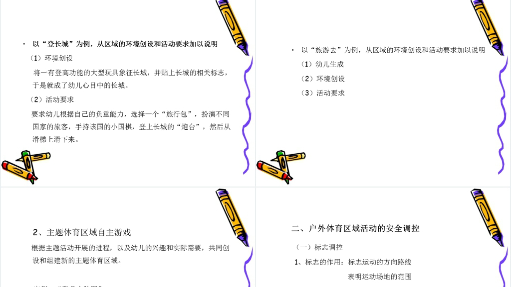 幼儿园户外体育区域活动的组织与实施PPT范文 幼儿园户外体育区域活动的组织与实施PPT范文