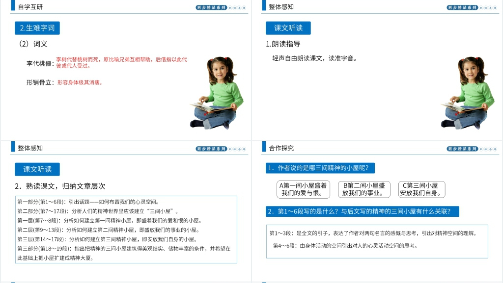 人教版九年级上册语文《精神的三间小屋》PPT课件 人教版九年级上册语文《精神的三间小屋》PPT课件