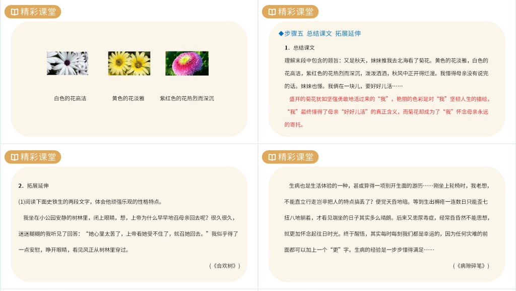 人教版七年级上册语文《秋天的怀念》教案PPT课件 人教版七年级上册语文《秋天的怀念》教案PPT课件