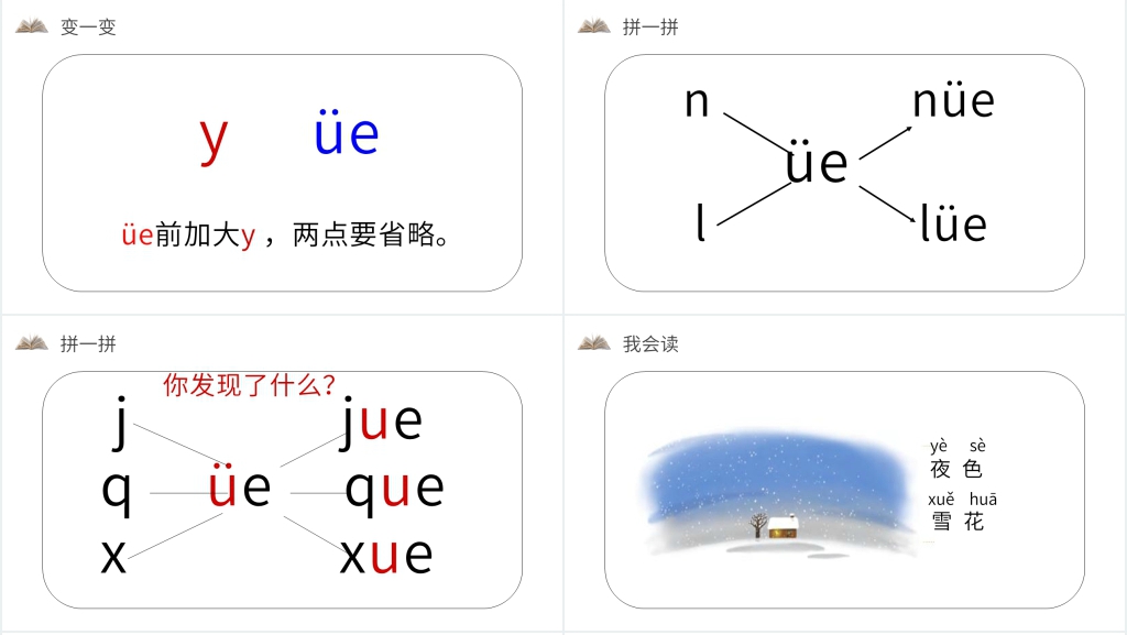 人教版一年级语文上册《汉语拼音11 ieüeer》教学PPT课件 人教版一年级语文上册《汉语拼音11 ieüeer》教学PPT课件