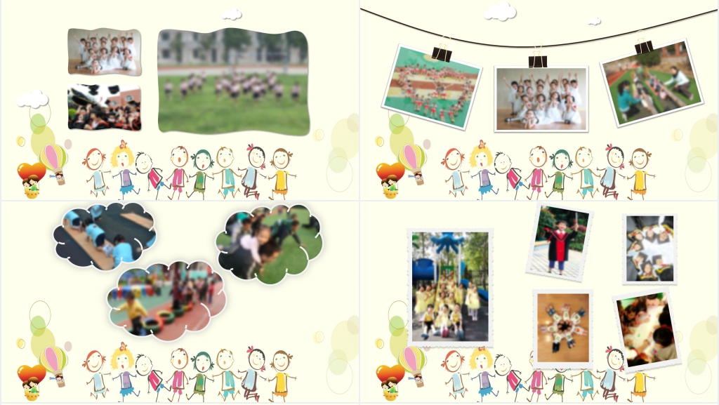 卡通风幼儿园大班毕业季电子相册PPT模板 卡通风幼儿园大班毕业季电子相册PPT模板