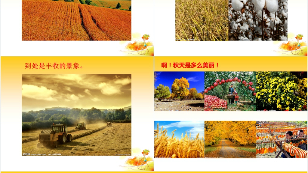 美丽的秋天教案PPT课件 美丽的秋天教案PPT课件