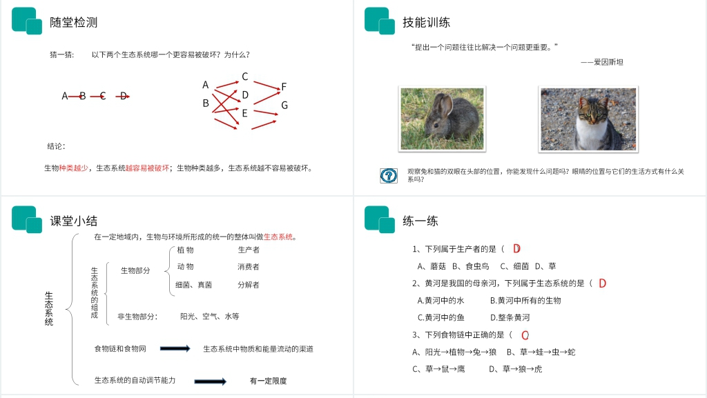 人教版七年级初一生物上册《生物与环境组成生态系统》PPT课件 人教版七年级初一生物上册《生物与环境组成生态系统》PPT课件