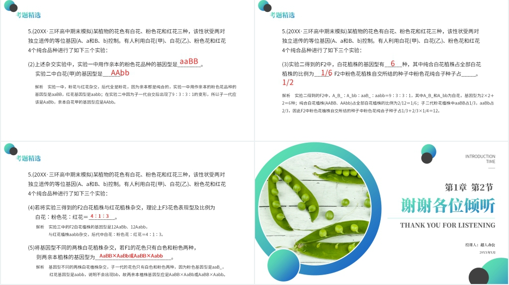 高一下册生物必修二《豌豆杂交实验》PPT课件 高一下册生物必修二《豌豆杂交实验》PPT课件