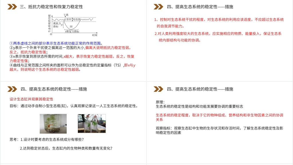 人教版高二生物必修三《生态系统的稳定性》PPT课件 人教版高二生物必修三《生态系统的稳定性》PPT课件