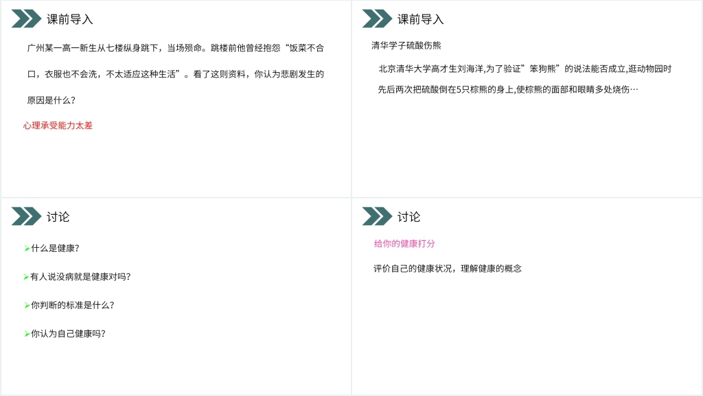 人教版初中生物八年级初二下册《评价自己的健康状况》PPT课件 人教版初中生物八年级初二下册《评价自己的健康状况》PPT课件