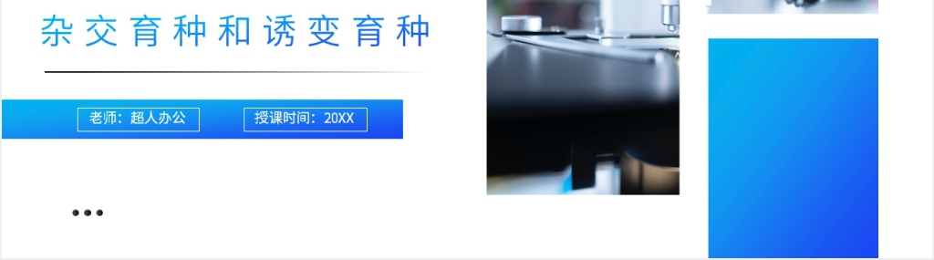 高一下册生物必修二《杂交育种和诱变育种》PPT课件