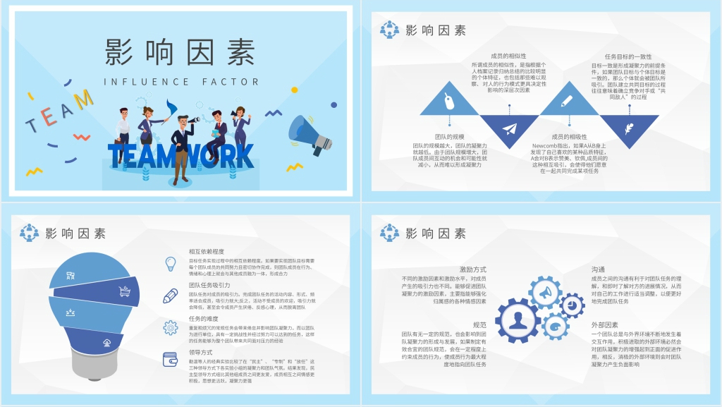 简洁团队凝聚力培训总结PPT模板 简洁团队凝聚力培训总结PPT模板