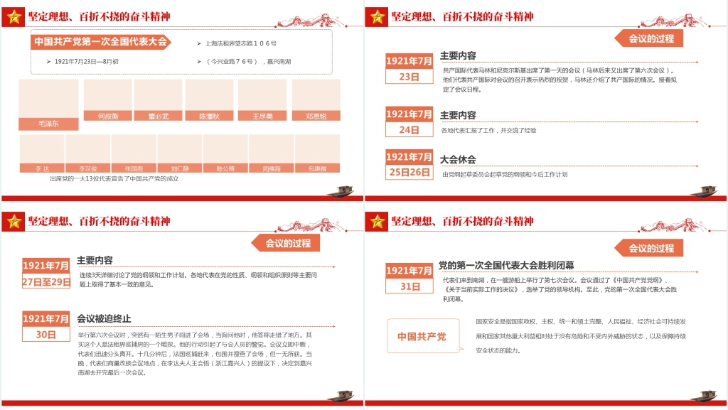 红船依旧初心不忘二十大专题PPT党课 红船依旧初心不忘二十大专题PPT党课