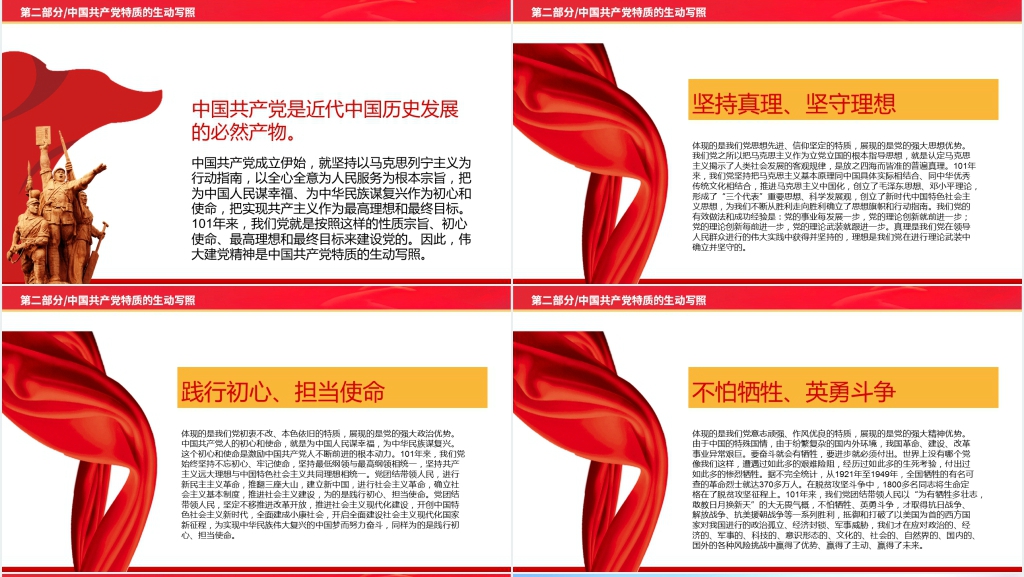 重温建党精神喜迎党的二十大PPT党课 重温建党精神喜迎党的二十大PPT党课