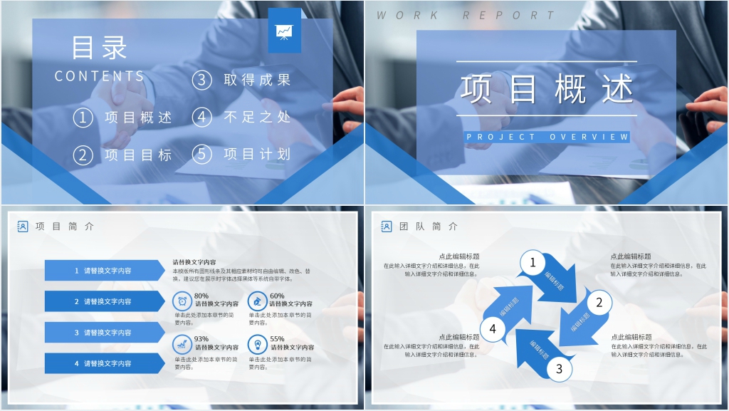 实习生项目述职报告PPT模板 实习生项目述职报告PPT模板
