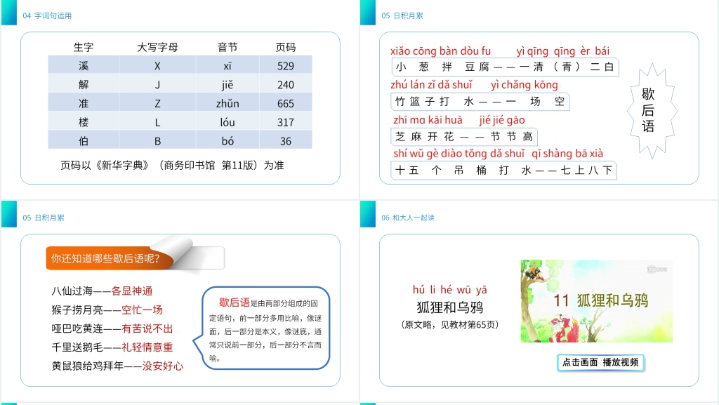 小学一年级语文下册《语文园地(5)》PPT课件 小学一年级语文下册《语文园地(5)》PPT课件