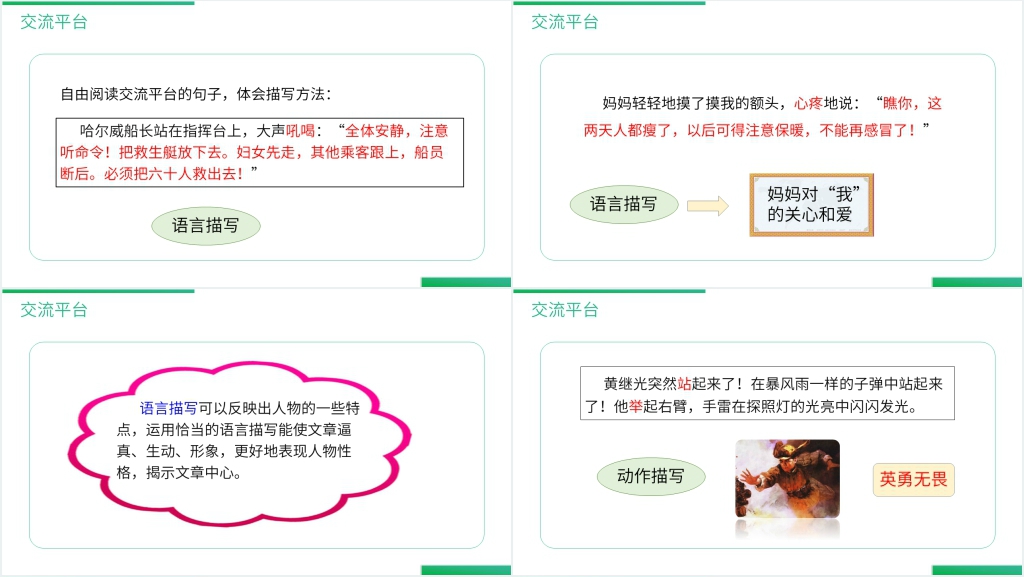 人教版四年级语文下册《第7单元语文园地》PPT课件