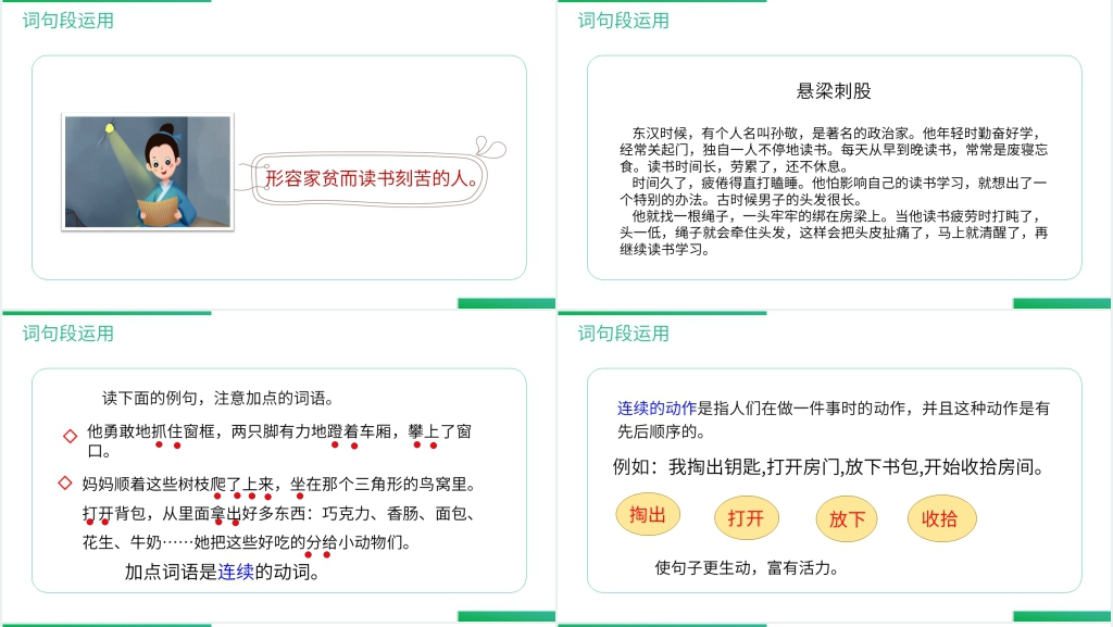 人教版四年级语文下册《第7单元语文园地》PPT课件