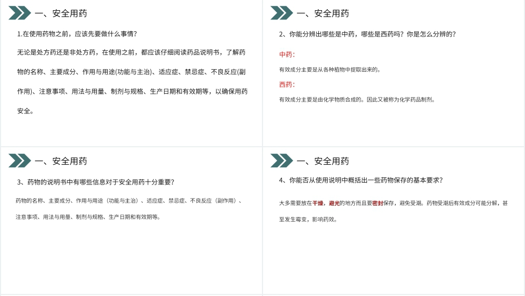人教版初中生物八年级初二下册《用药和急救》PPT课件 人教版初中生物八年级初二下册《用药和急救》PPT课件