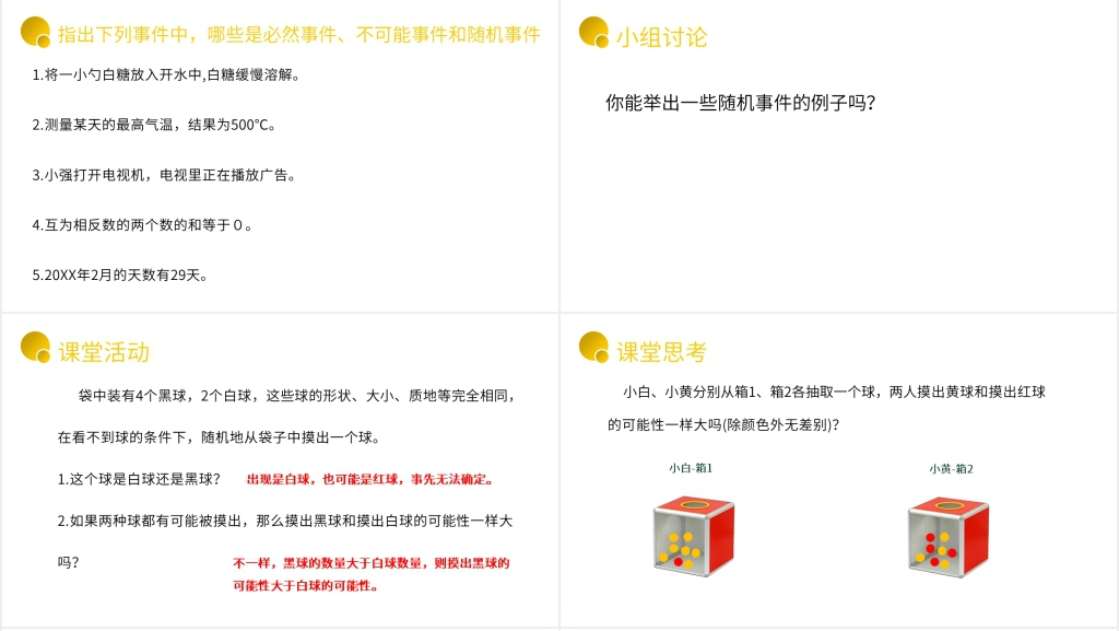 九年级初三数学上册《随机事件》PPT课件 九年级初三数学上册《随机事件》PPT课件