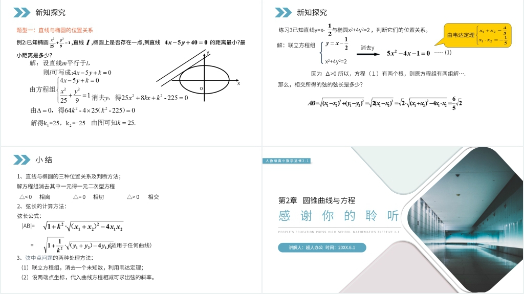 人教版高中数学选修2-1《椭圆的简单几何性质》(第2课时)PPT课件 人教版高中数学选修2-1《椭圆的简单几何性质》(第2课时)PPT课件