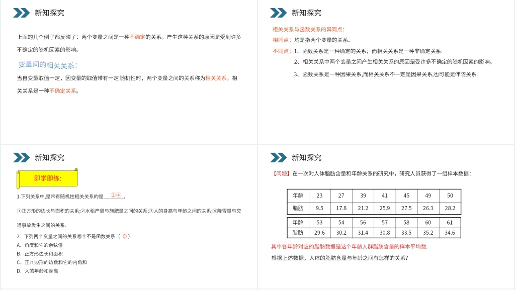 人教版高中数学必修三《变量间的相关关系》PPT课件