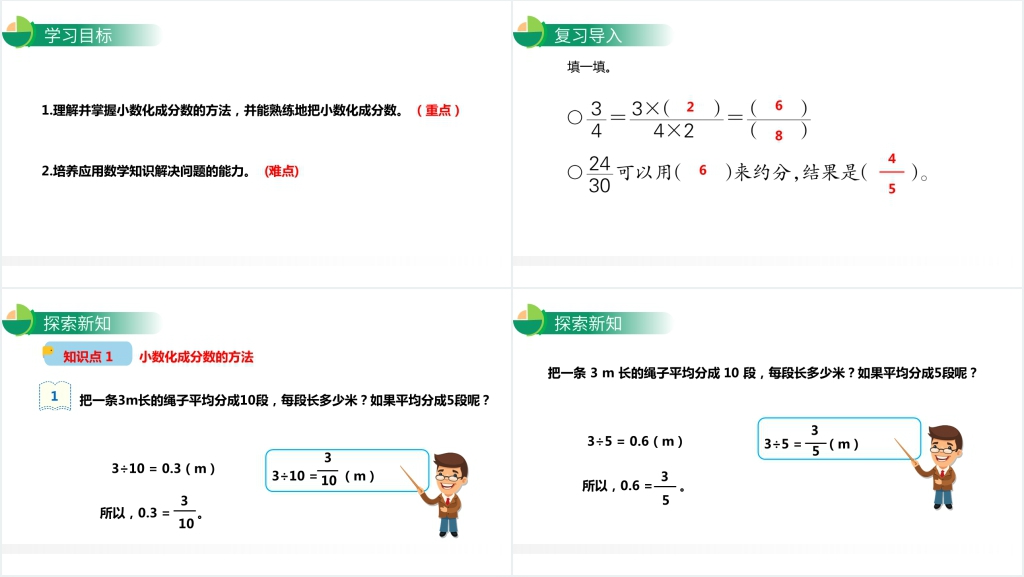 人教版小学数学五年级下册《分数与小数的互化》PPT课件 人教版小学数学五年级下册《分数与小数的互化》PPT课件