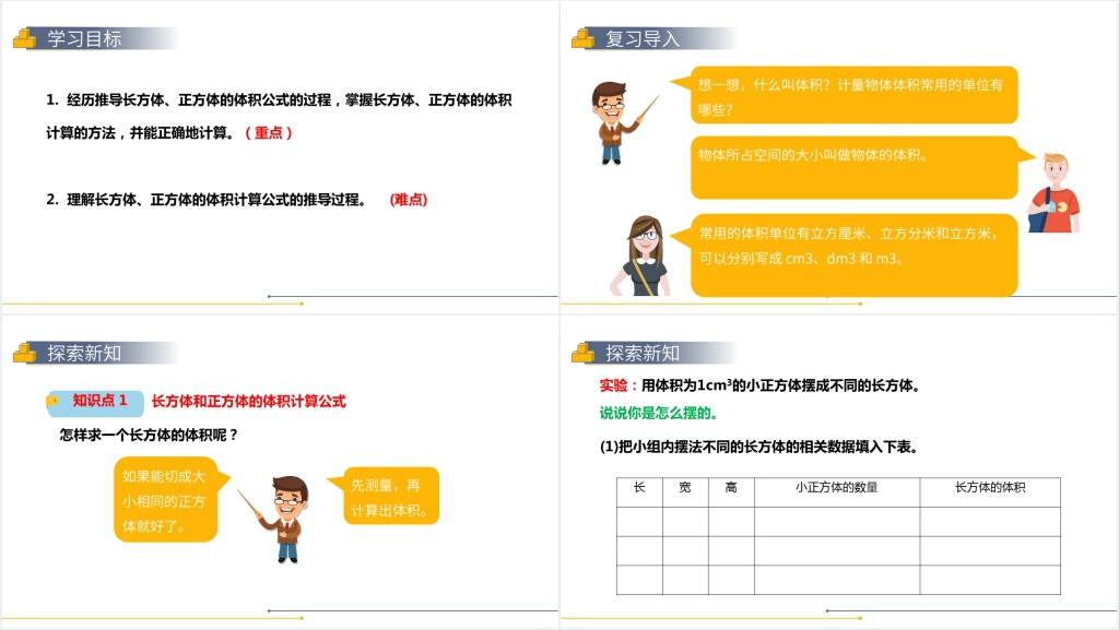 人教版小学数学五年级下册《长方体和正方体的体积》(第4课时)PPT课件 人教版小学数学五年级下册《长方体和正方体的体积》(第4课时)PPT课件