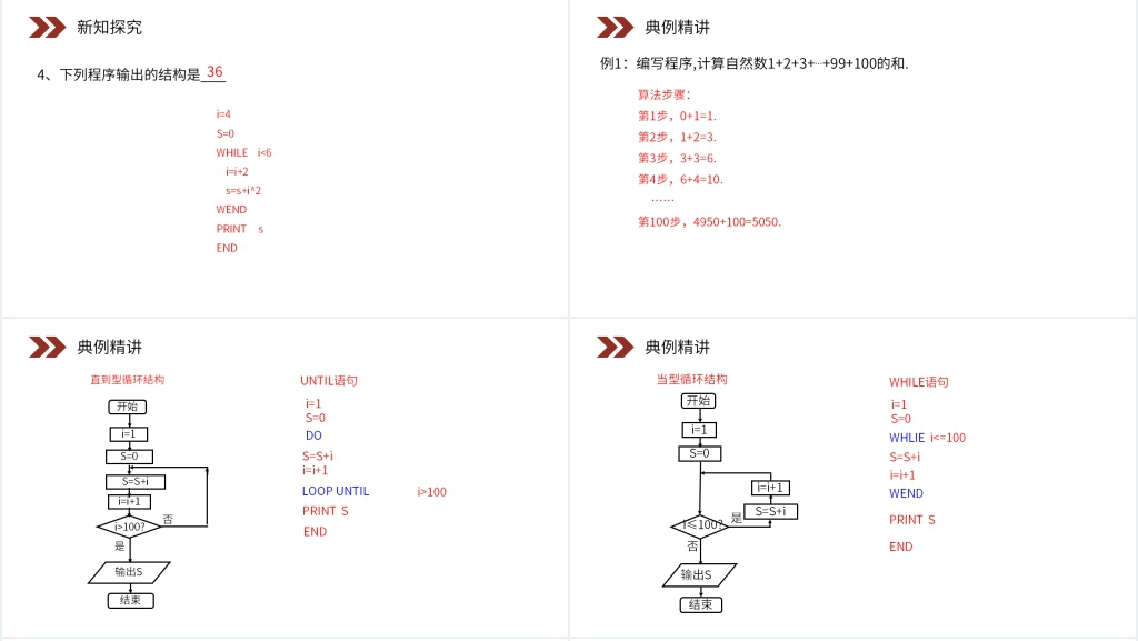 人教版高中数学必修三《循环语句》PPT课件