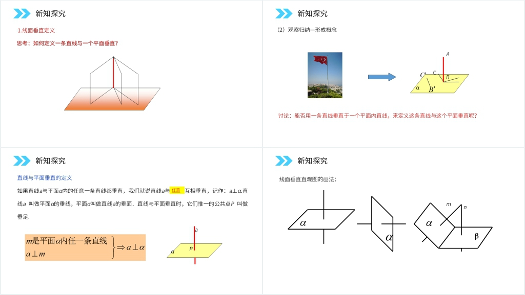 人教版高中数学必修二《直线与平面垂直的判定》PPT课件 人教版高中数学必修二《直线与平面垂直的判定》PPT课件