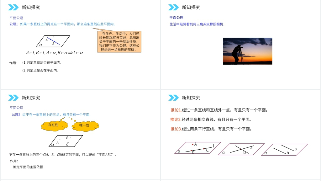 人教版高中数学必修二《平面》教学PPT课件 人教版高中数学必修二《平面》教学PPT课件