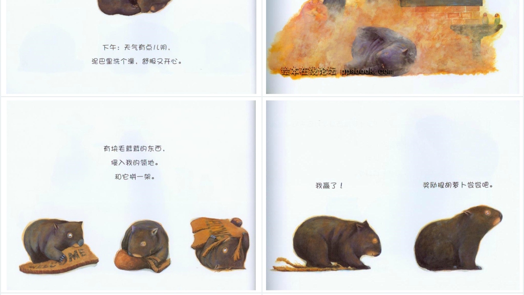 袋熊日记绘本故事PPT课件 袋熊日记绘本故事PPT课件