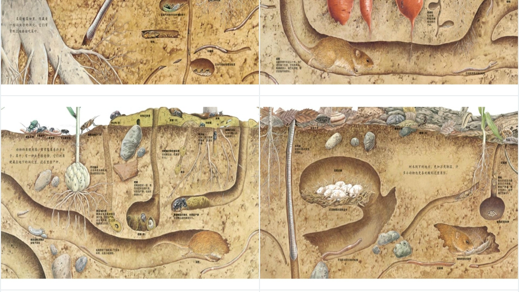 地底下的动物绘本故事PPT课件