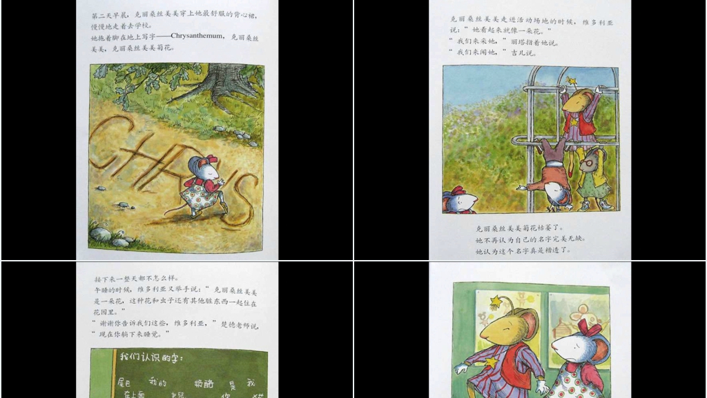 我的名字克丽桑斯美美菊花绘本故事PPT课件