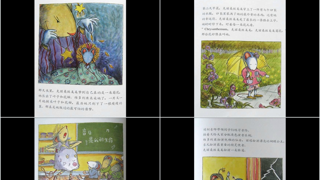 我的名字克丽桑斯美美菊花绘本故事PPT课件