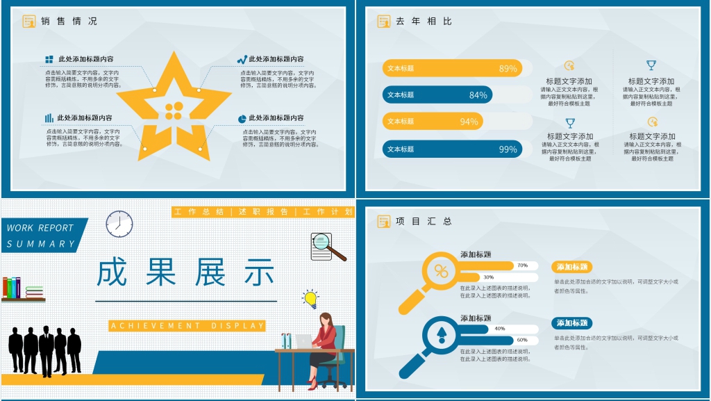 团队项目工作总结PPT模板