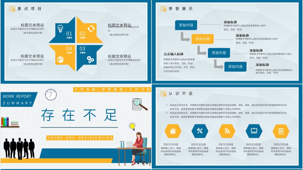 团队项目工作总结PPT模板
