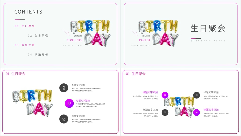 员工生日寿星活动策划介绍PPT模板 员工生日寿星活动策划介绍PPT模板