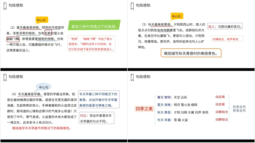 人教版五年级上册语文《四季之美》教学PPT课件 人教版五年级上册语文《四季之美》教学PPT课件