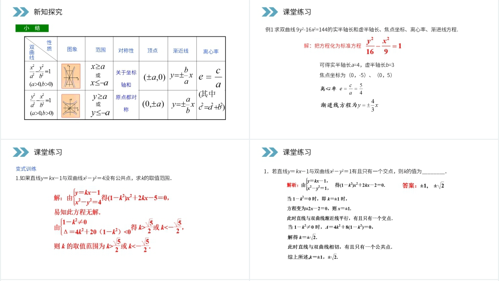 人教版高中数学选修2-1《双曲线的简单几何性质》PPT课件 人教版高中数学选修2-1《双曲线的简单几何性质》PPT课件