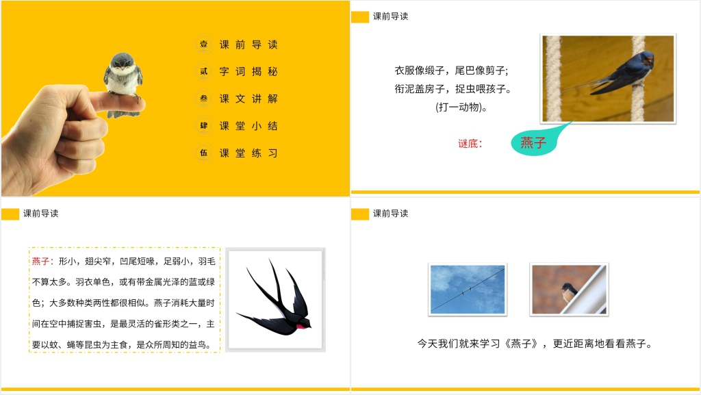 小学三年级语文下册第一单元《燕子》课文PPT课件 小学三年级语文下册第一单元《燕子》课文PPT课件