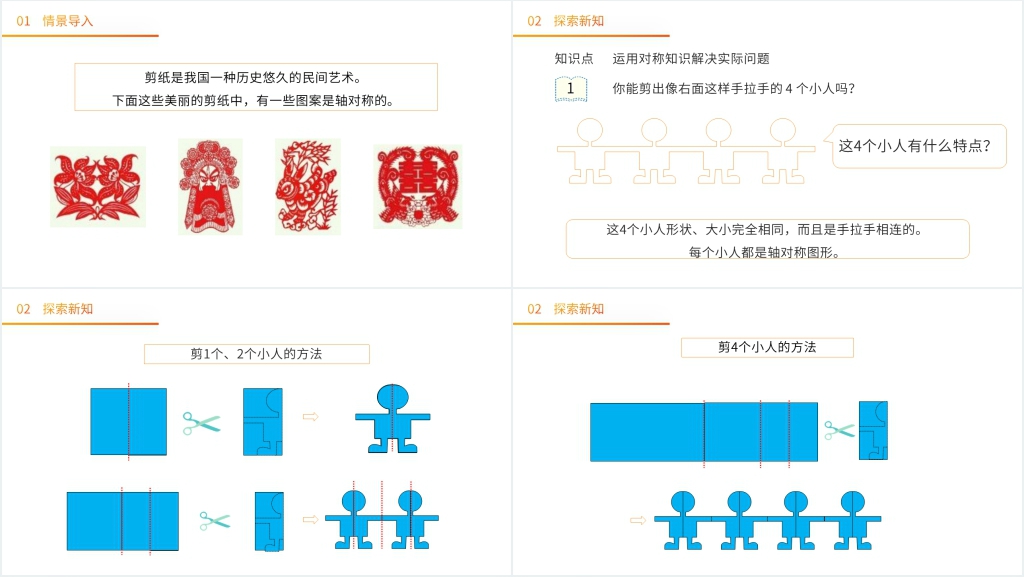 人教版小学二年级数学下册《 剪一剪》PPT课件 人教版小学二年级数学下册《 剪一剪》PPT课件