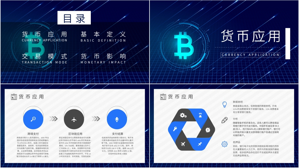 数字货币的历程和发展史PPT模板 数字货币的历程和发展史PPT模板