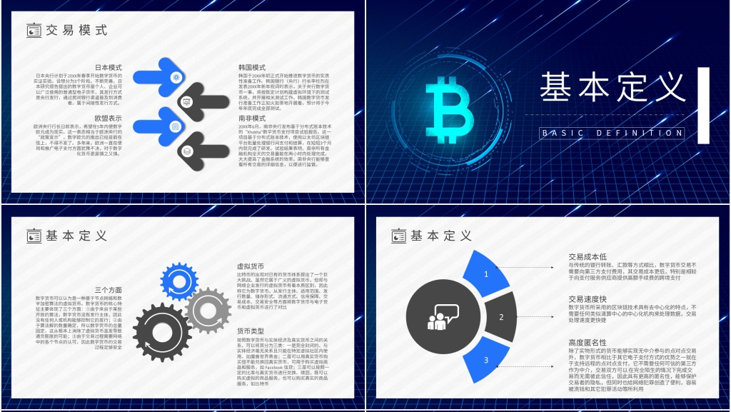 数字货币的历程和发展史PPT模板 数字货币的历程和发展史PPT模板