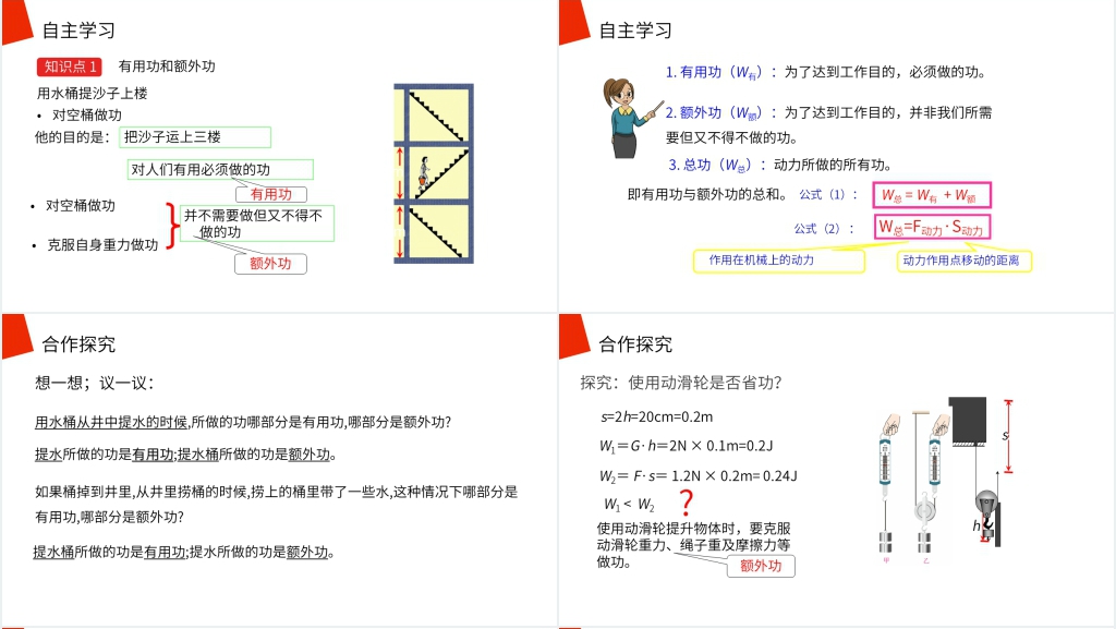人教版八年级初二物理下册《机械效率》PPT课件 人教版八年级初二物理下册《机械效率》PPT课件